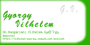 gyorgy vilhelem business card